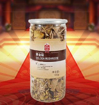 薈食(FINE LIFE)黃金菇產(chǎn)自四川成都100g每袋，質(zhì)輕盈，有特殊天然菌香，味道鮮美，風(fēng)味獨(dú)特，保留了豐富的營養(yǎng)成分。采取透明包裝，新鮮清晰可見，干凈衛(wèi)生，方便存放冷藏，方便消費(fèi)者們的選購，安全健康，放心購買。